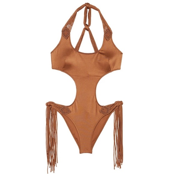 New! Victoria’s Secret archives macrame fringe monokini one piece 3858 - Picture 1 of 14